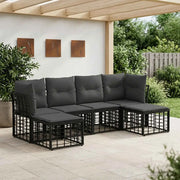 Set di divani da esterno Nero Poliestere 3437525