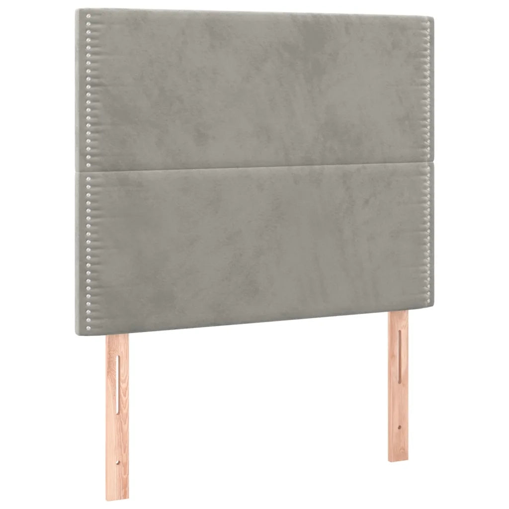 Letto matrimoniale | Letto per adulti | Giroletto senza Materasso Grigio Chiaro 120x200 cm Velluto