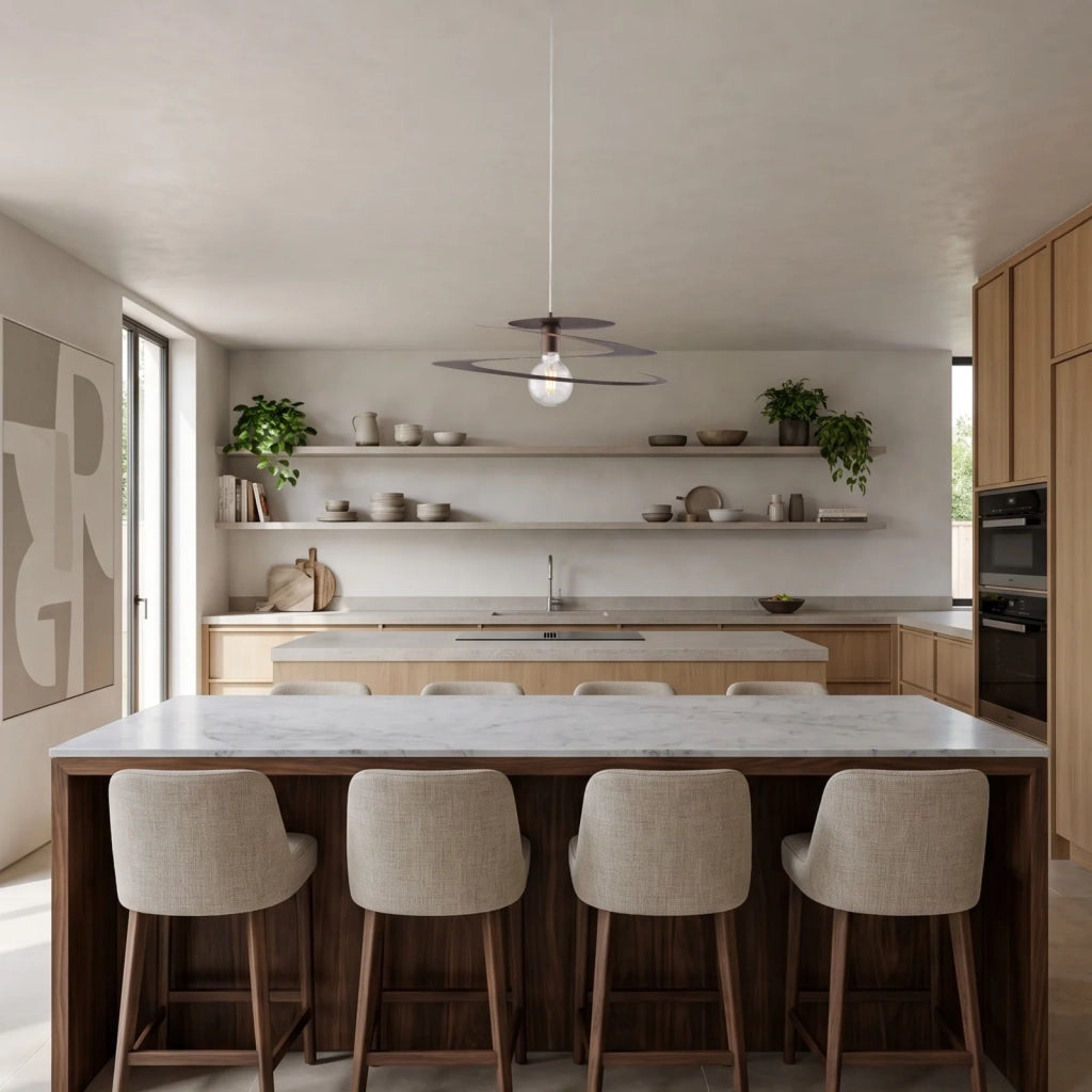 Sospensione Spring 1 Luce Marrone Altezza Regolabile Luceart Design