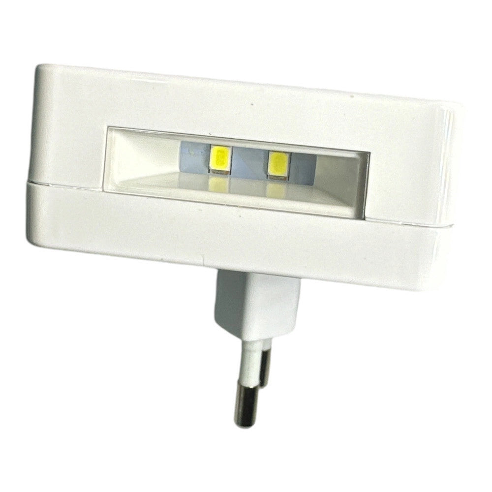 Trade Shop - Luce Notturna A 4 Led Con Doppia Emissione Luce Con Interruttore Touch 0.6w Xgcmd-002 - -bianco Naturale      -