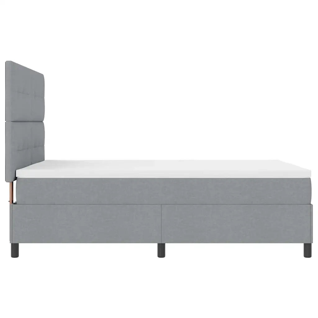 Letto a molle con materasso Grigio chiaro 140 x 190 cm Tessuto 3339385