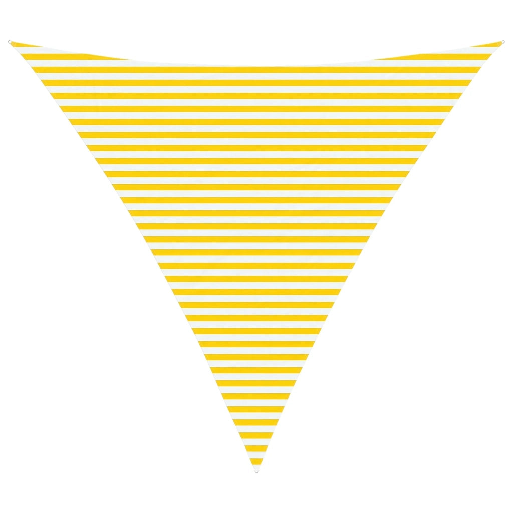 Vela da ombra solare-Telo Ombra-Vela Ombreggiante-Parasole a Vela Giallo e Bianco 6 x 6 x 6 m