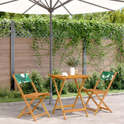 Set da Bistrot 3 pz Motivo Foglie in Tessuto e Legno Massello 3281764