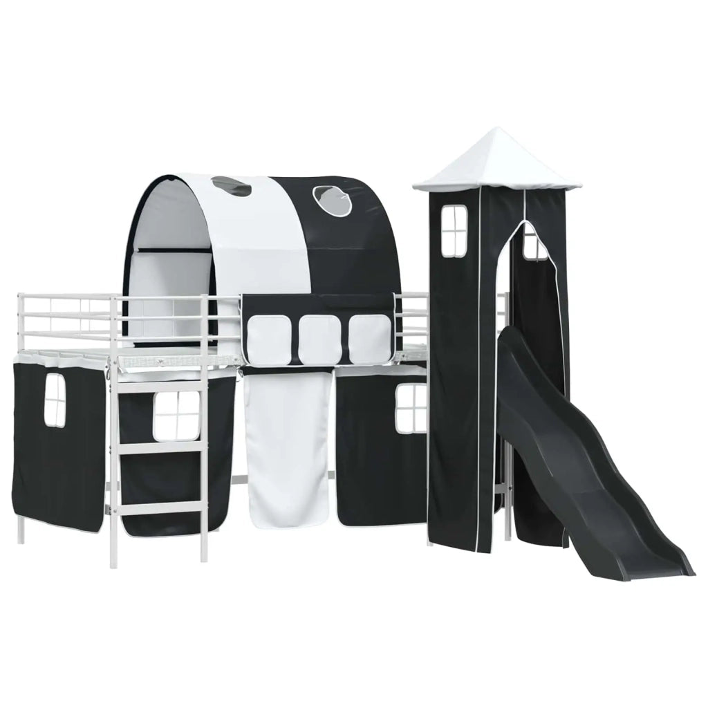 Struttura del letto loft per bambini Bianco e Nero 80 x 200 cm 42020893
