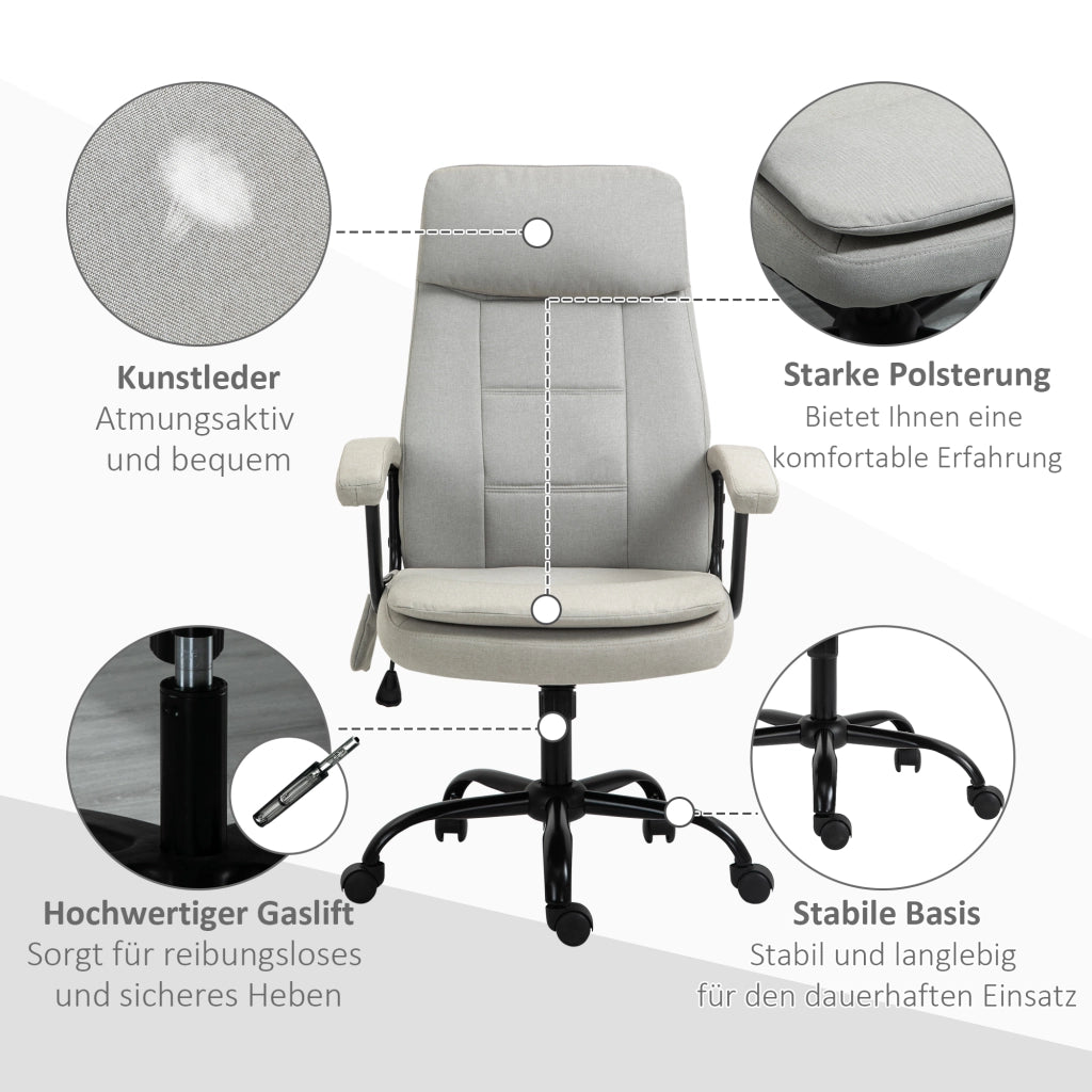 Sedia da ufficio massaggiante reclinabile ¨C Minimal ¨C Beige