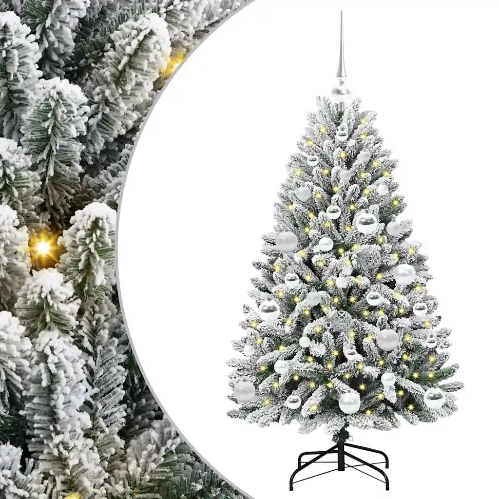 Albero di Natale artificiale con 150 LED Verde e Bianco 120 cm 3395735