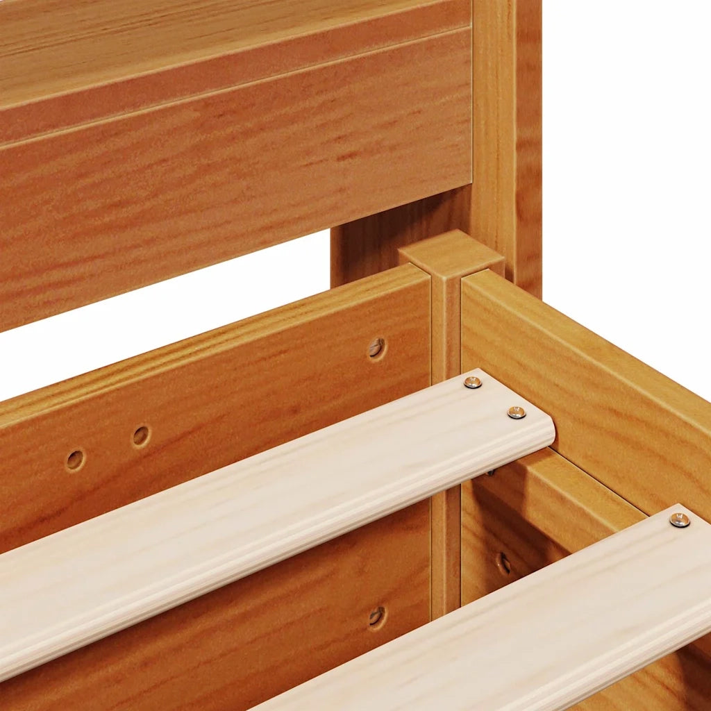 Letto senza Materasso-Struttura Letto Marrone Cera 100x200 cm in Legno di Pino 162634