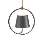 Lampada a led a sospensione Poldina Grigio Scuro ricaricabile e dimmerabile