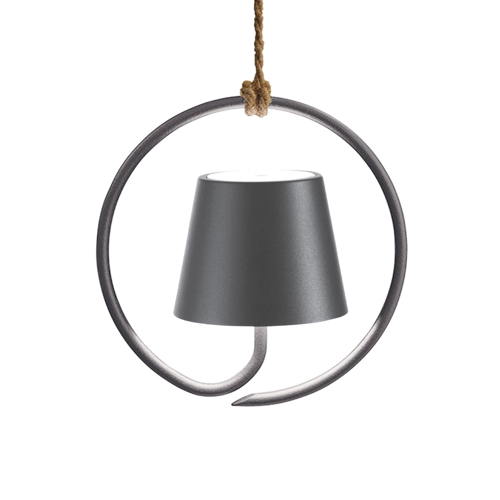 Lampada a led a sospensione Poldina Grigio Scuro ricaricabile e dimmerabile