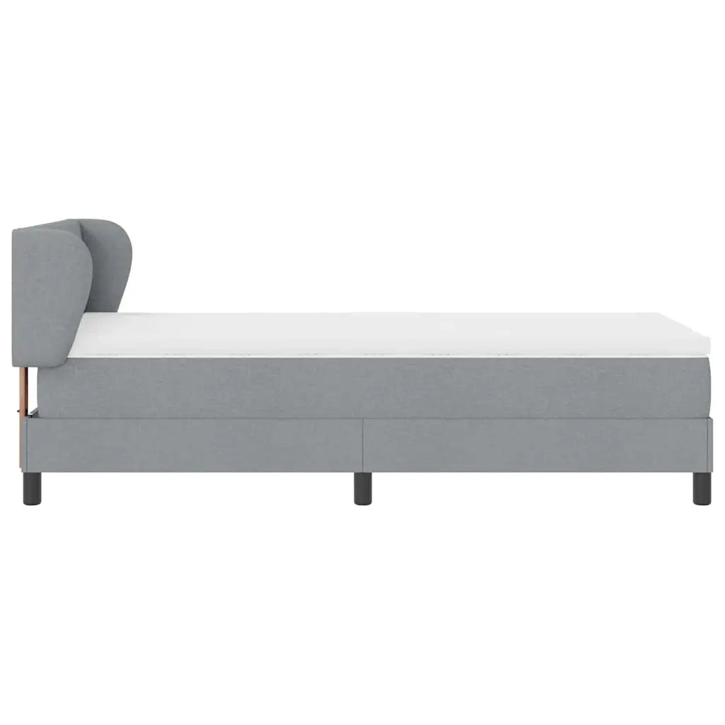 Letto a molle con materasso Grigio chiaro 90 x 200 cm Tessuto 3340066