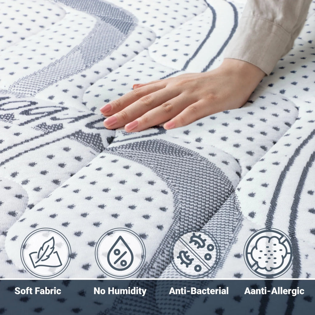 Materasso in Memory Foam a Una Piazza e Mezza 130x195 Altezza 22 cm | Rigidità media/alta | Tessuto Anallergico e Traspirante | Proprieta' Ortopediche Automodellanti | Prodotto in Italia