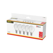 NOVA LAMPADA LED SFERETTA E14 6W 3000K PZ.5- 1,0 pz