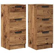 Credenze 2 pz | Madia | Buffet da pranzo | Armadio da pranzo Legno Antico 30x30x70 cm in Legno Multistrato