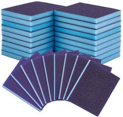 Set di spugnette per raschiatura 18 pezzi - Profilo donkerblauvo - Auto pulente - Adatto per legno/acciaio/lamiera - Materiale di alta qualità - Dimensioni 12 x 9,8 x 1,2 cm - Blocchi raschianti