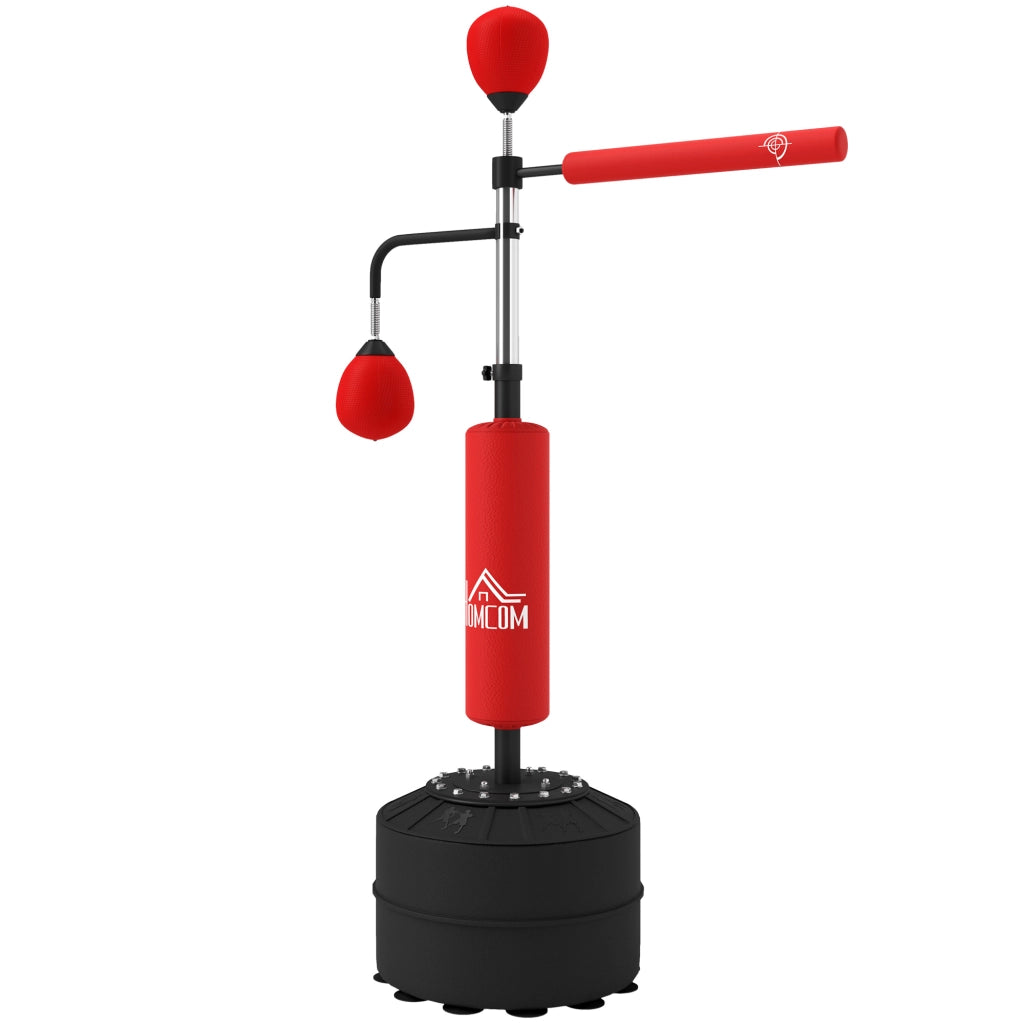 Sacco da boxe regolabile in altezza con base riempibile ¨C Minimal ¨C 88x50x160-230 cm rosso