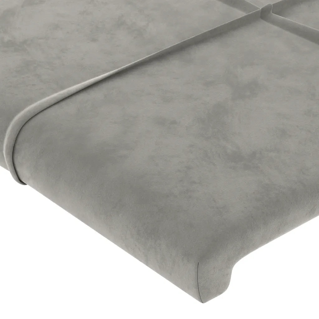 Giroletto senza Materasso Grigio Chiaro 100x200 cm Velluto 3125739