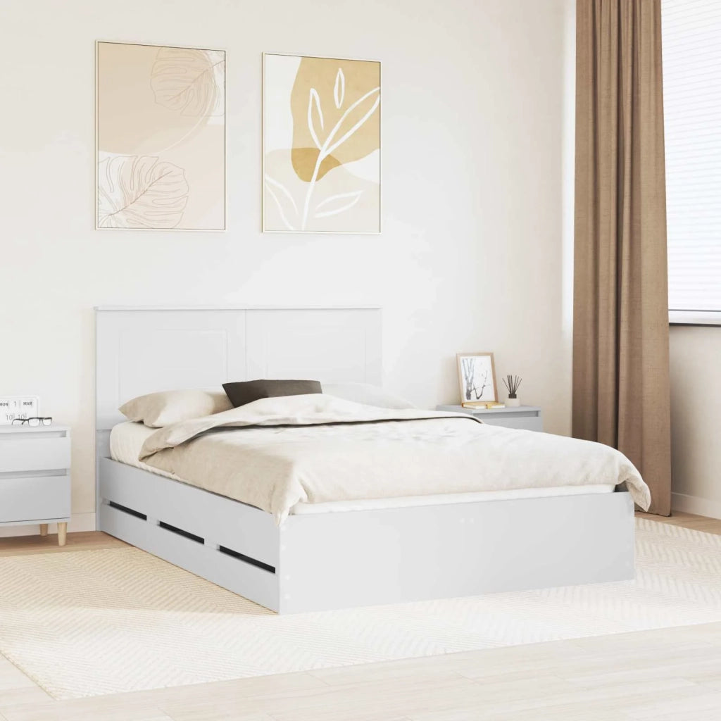 Struttura del letto Bianco 150 x 200 cm Legno Ingegnerizzato