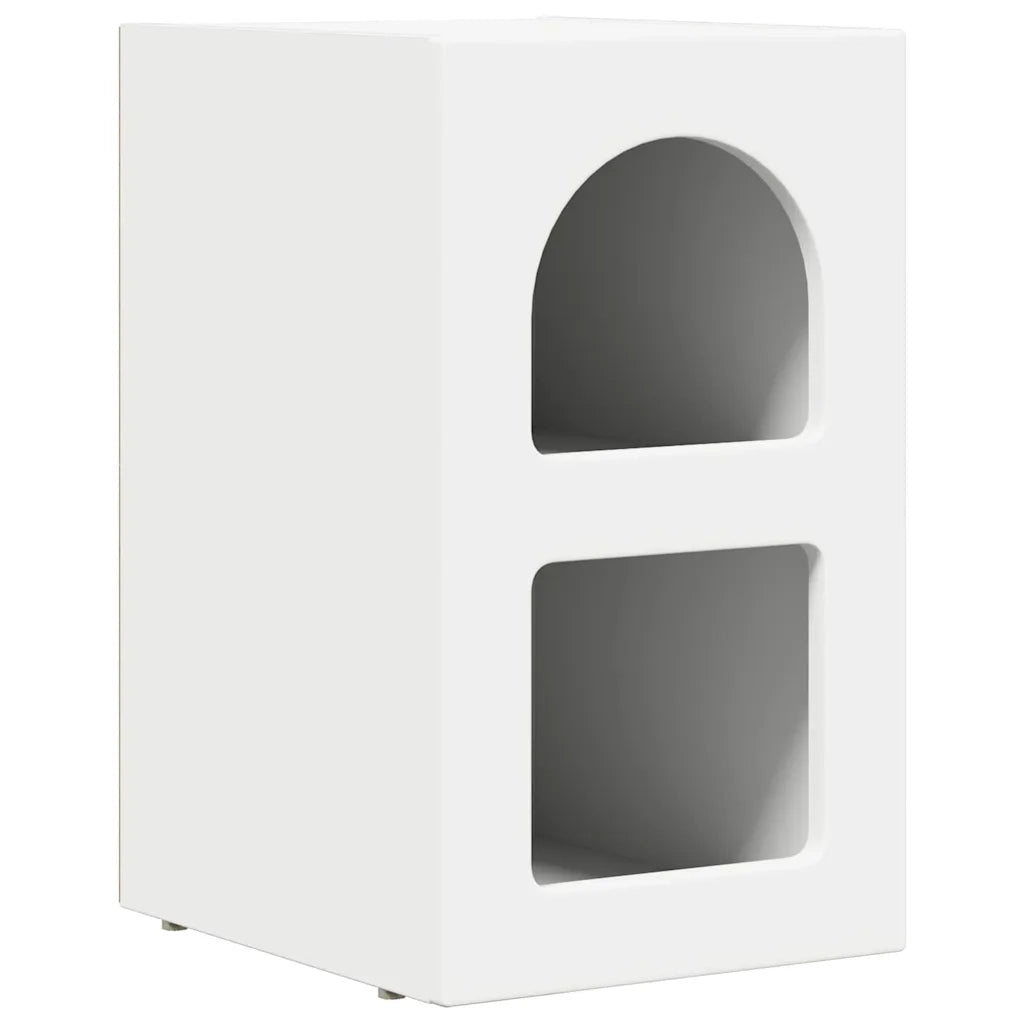 Comodino | Armadio da Notte | Mobiletto da notte Bianco 29.5 x 35 x 50 cm Legno multistrato