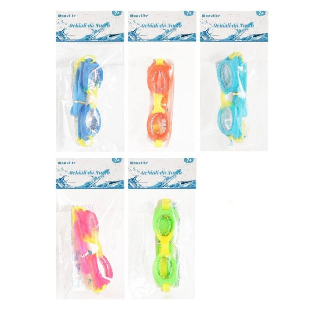 Trade Shop - Occhialini Da Nuoto Piscina Mare Estate Per Bambini 16cm Varie Colorazioni 605428 -