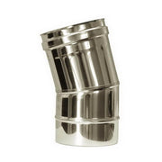 Curva 15 canna fumaria DN 350 tubo acciaio inox 316