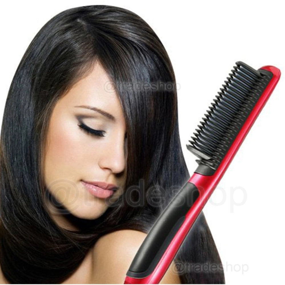 Trade Shop - Spazzola Piastra Ionica Elettrica Snoda E Liscia Capelli Asl-908 Con Display -