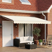 Cornice per Tenda Manuale con LED Crema e Bianco 4,5 × 3 m 3420649