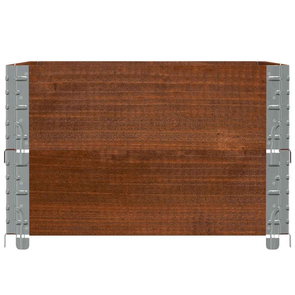 Paretali per Pallet 2pz Marroni 80x60cm Legno Massello di Pino 4010271