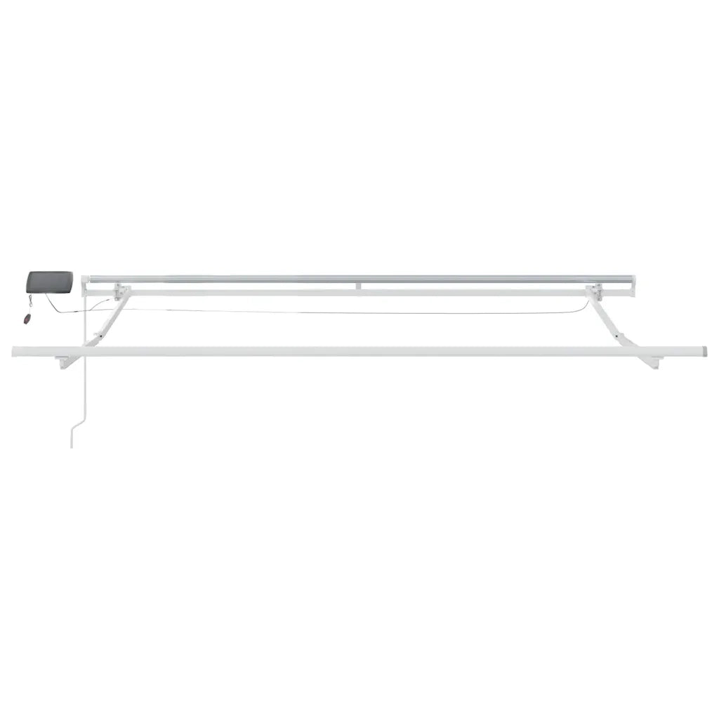 Tenda da Sole | Tenda Retrattile Manuale con LED 300x250cm Marrone
