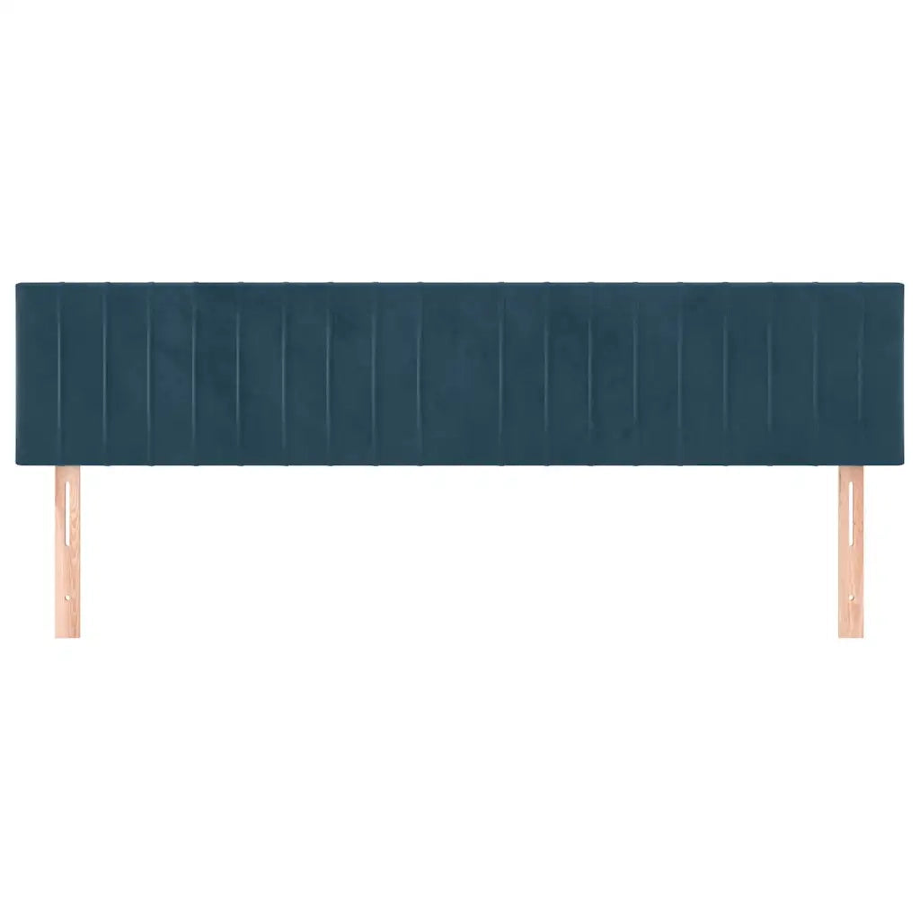 Testiera | Testata Blu Scuro 200x5x78/88 cm in Velluto