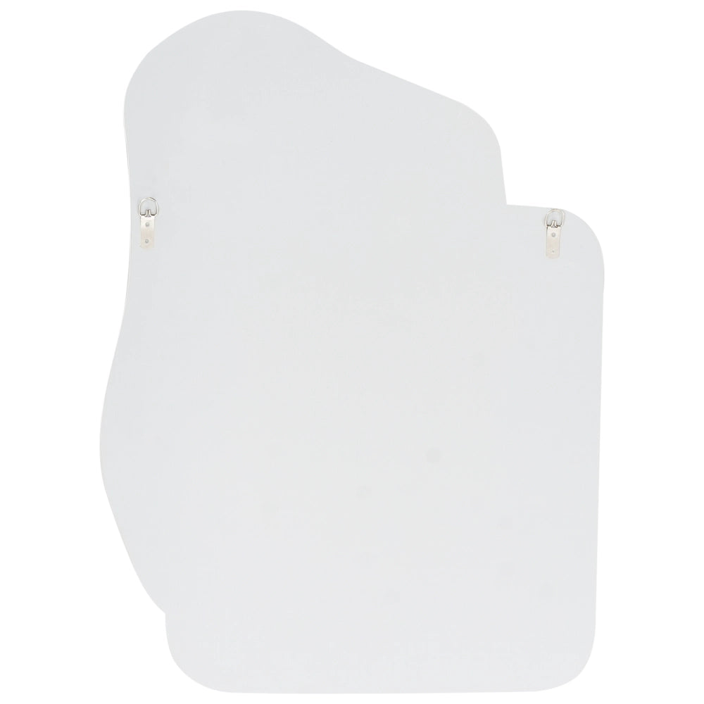 Specchio da parete in marmo bianco MDF 80 x 60 cm Decorativo da appendere in stile moderno asimmetrico Accessori per la casa