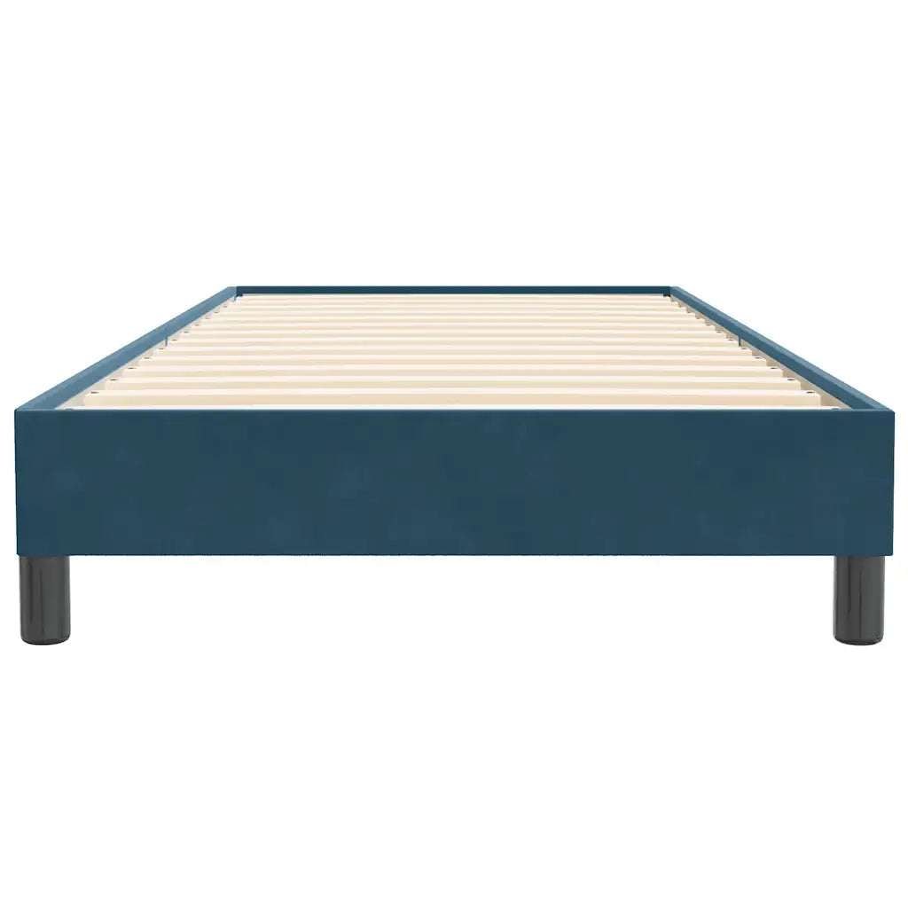 Letto a Molle senza Materasso Blu Scuro 90x220 cm Velluto 3315859
