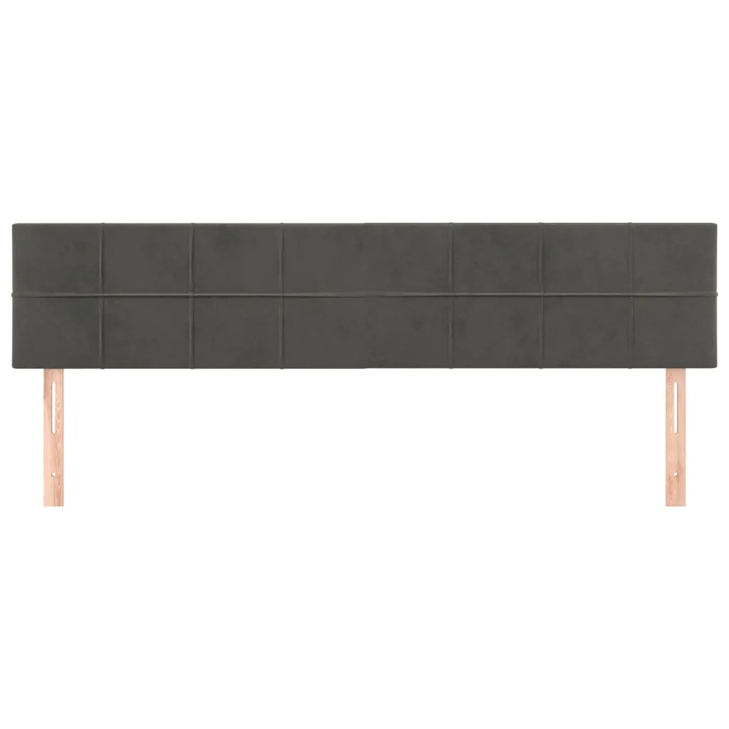 Testiera | Testata Grigio Scuro 200x5x78/88 cm in Velluto
