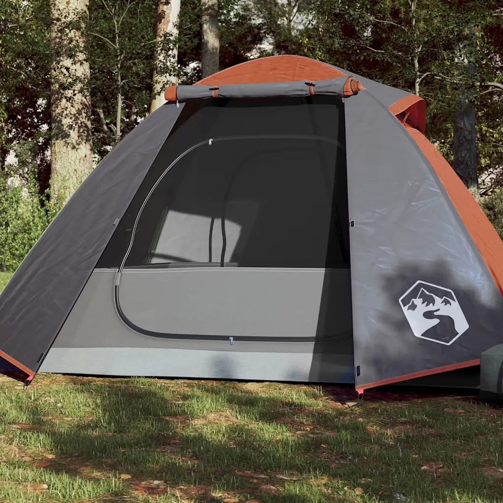 Tenda da Campeggio a Cupola 2 Persone Arancione Impermeabile 94325