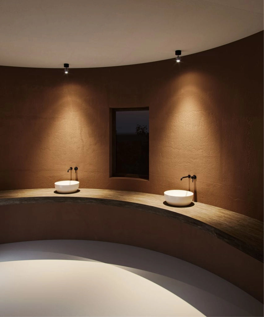 Mini Bora Surface 4,5W 38º 3000K Nero Opaco - Faretto LED sferico orientabile da soffitto - Beneito & Faure - Design Professionale