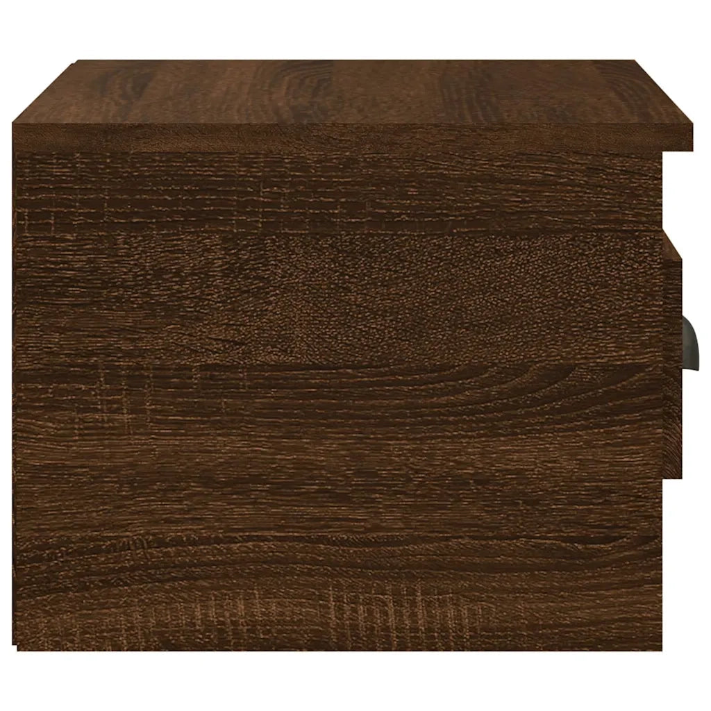 Comodini a Parete 2 pz Rovere Marrone 41,5x36x28 cm 816391
