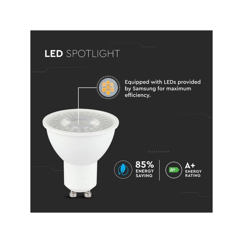 Lampada Led GU10 8W 220V 38 Gradi Freddo 6400K Angolo Stretto SKU-218771