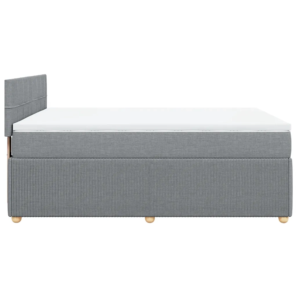 Giroletto a Molle con Materasso Grigio Chiaro 140x190cm Tessuto 3287451