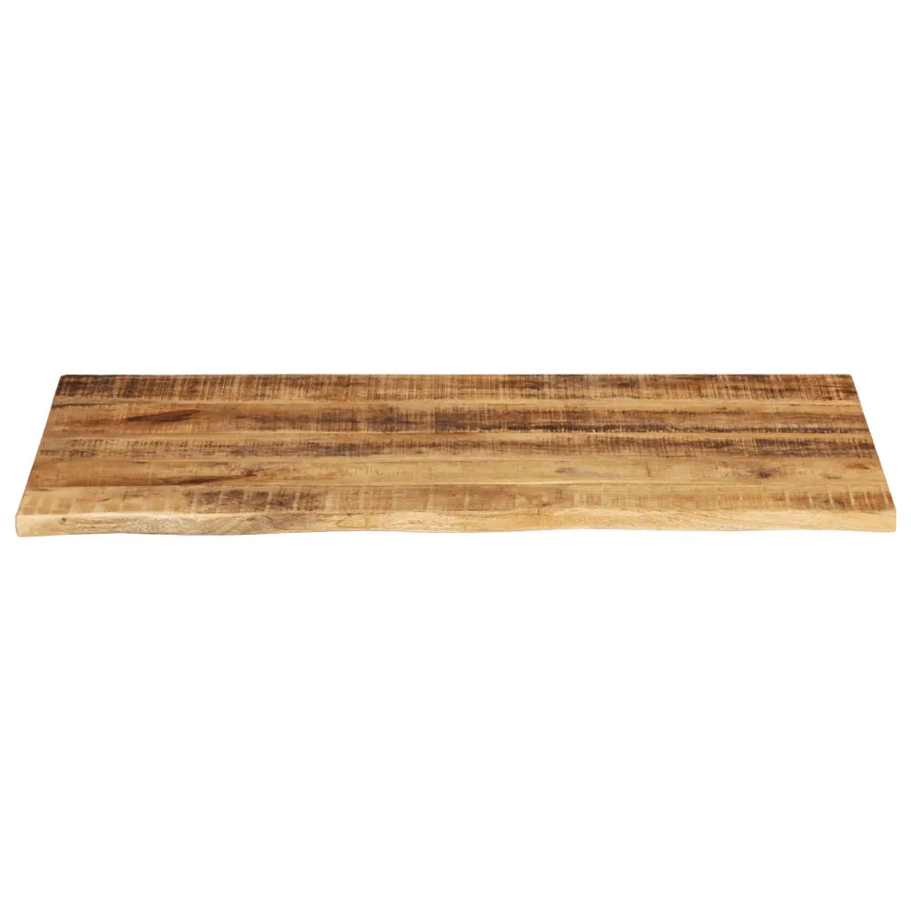 Piano Tavolo 100x60x3,8 cm Bordi Vivi Legno di Mango Grezzo 370406