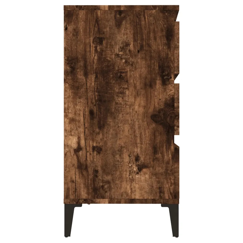 Credenza Rovere Fumo 60x35x70 cm in Legno Multistrato 823053