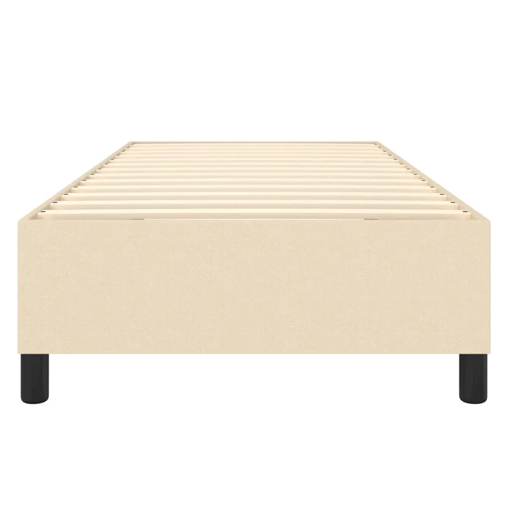 Letto singolo | Letto per adulti | Struttura Letto a Rete a Molle Crema 80x200 cm in Tessuto