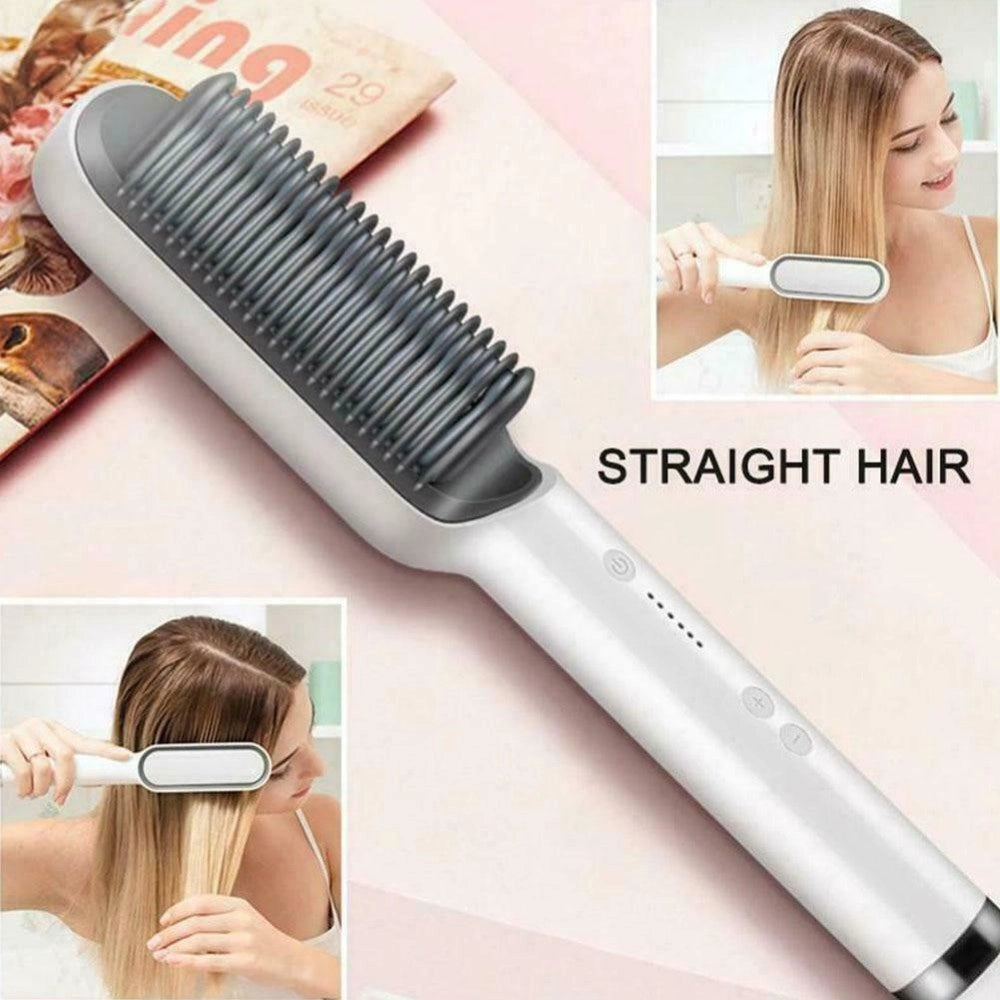 Trade Shop - Spazzola Lisciante Professionale Con Ionizzazione Lineahair Ioni Negativi Hair -