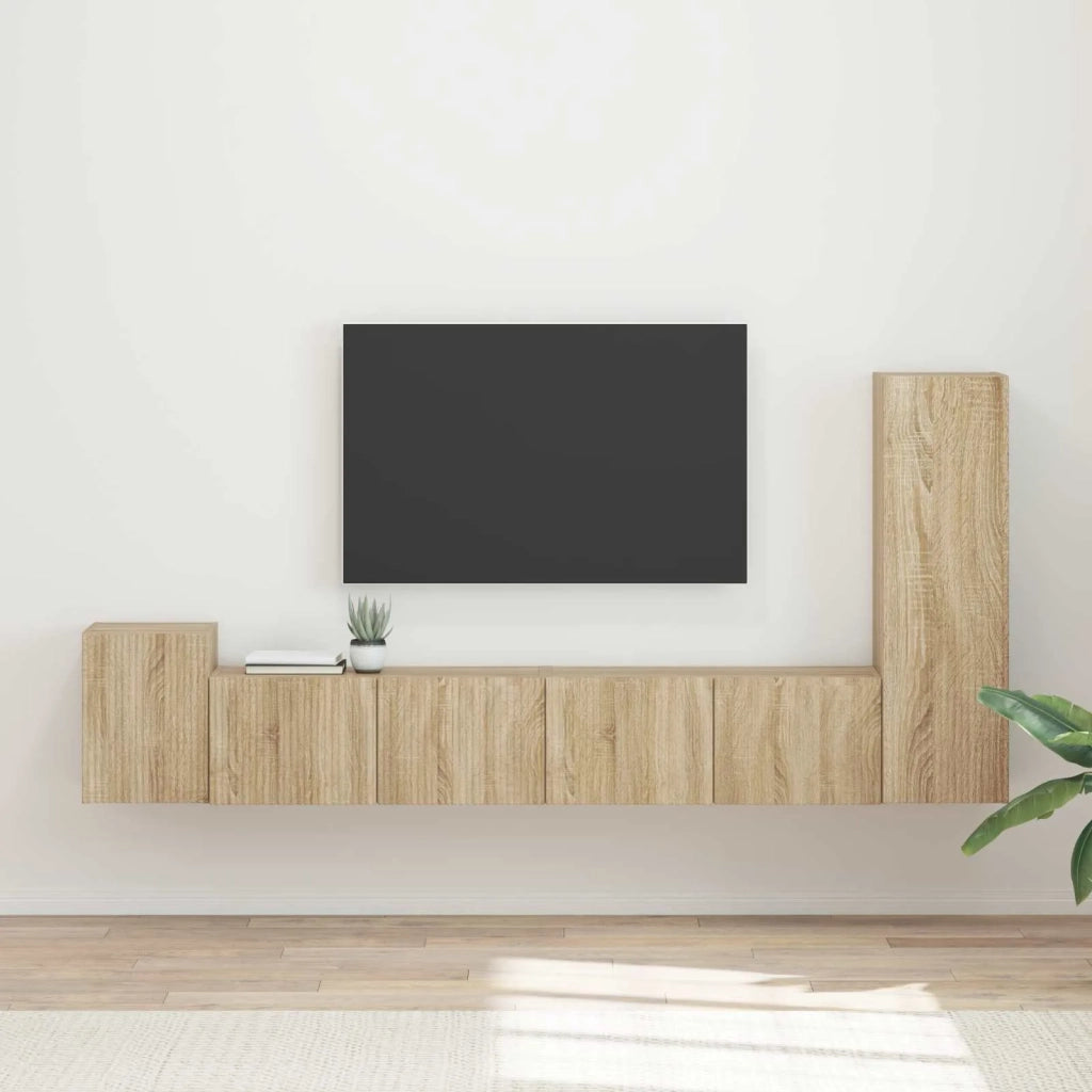 Set mobile TV 3 pcs Rovere Sonoma Legno multistrato