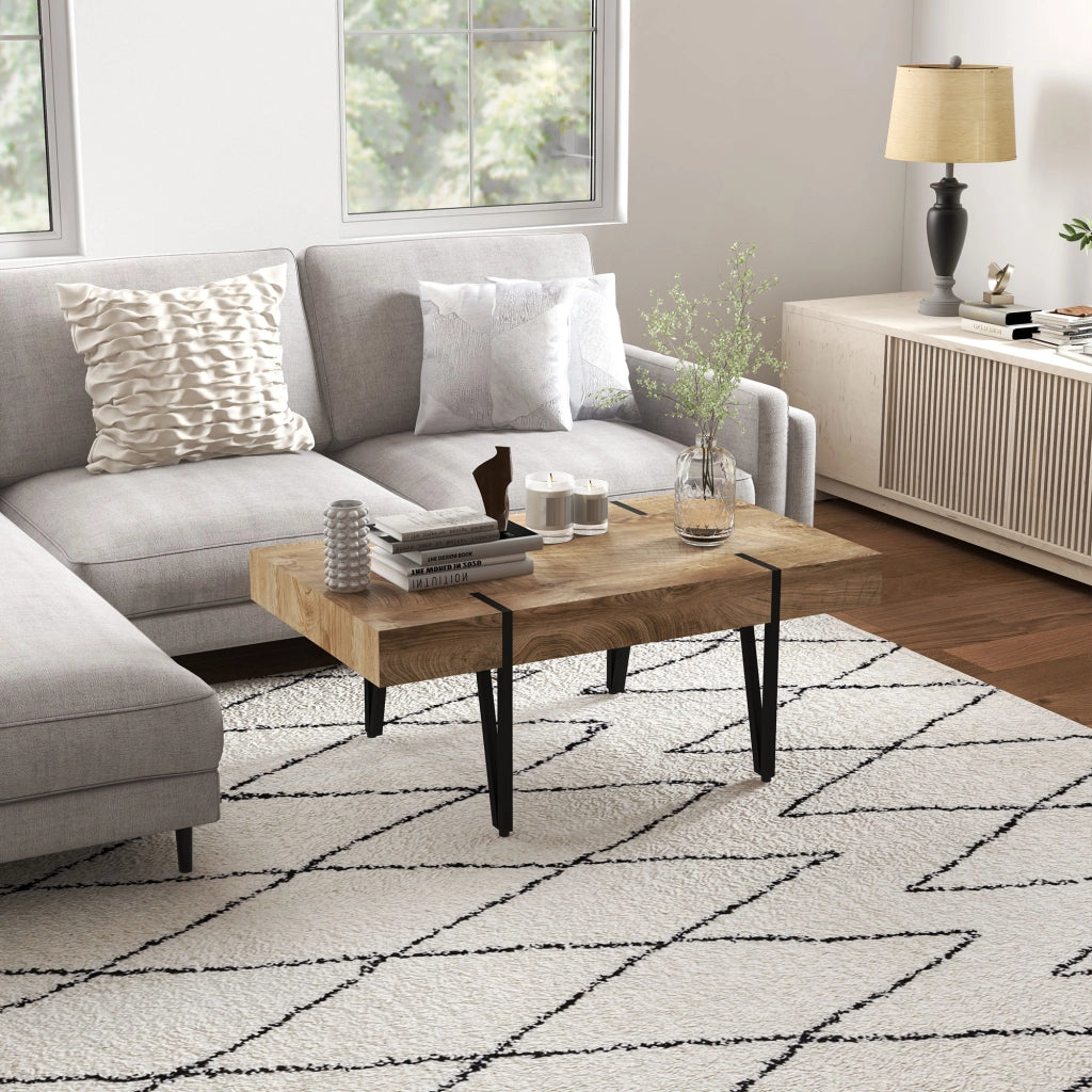 Tavolino ¨C Minimal ¨C Nero + Marrone 105x60x42