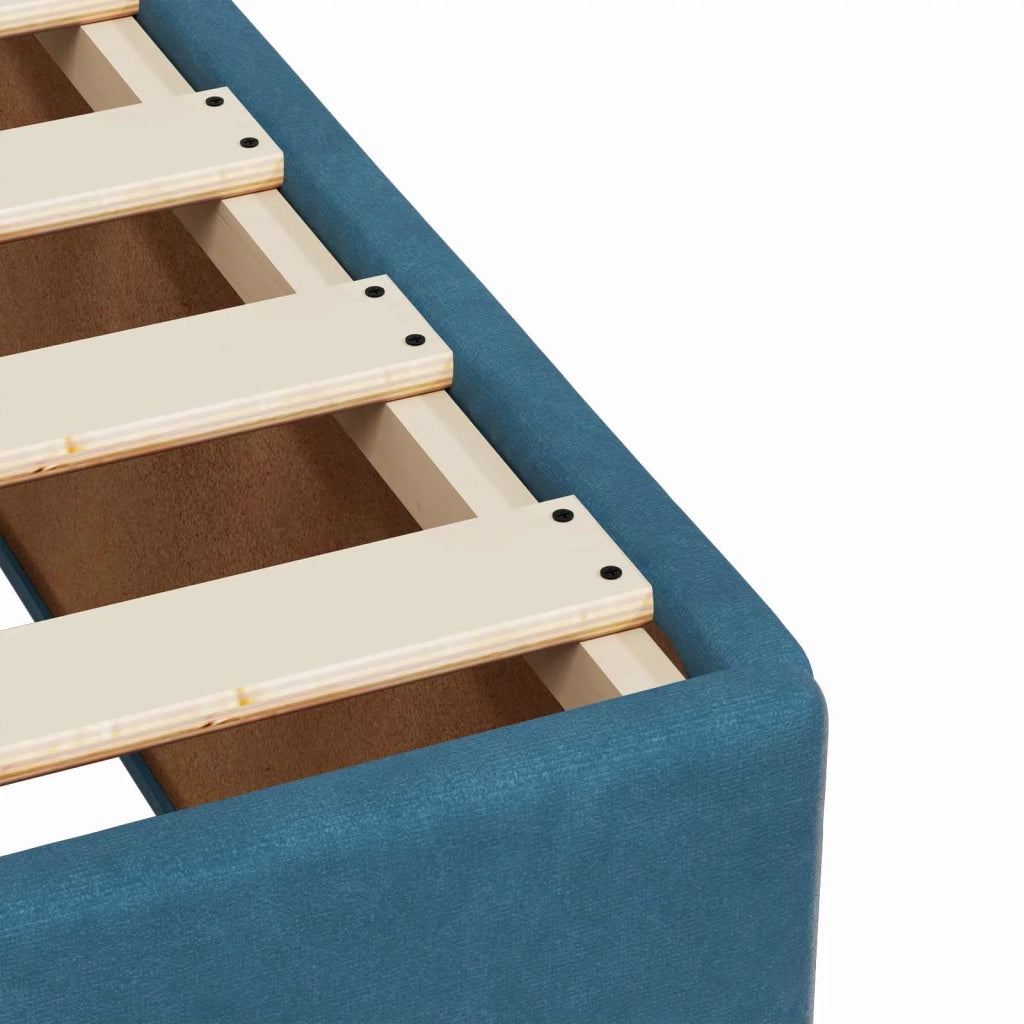 Letto box spring con materasso Blu Scuro 160 x 200 cm Velluto 3450744