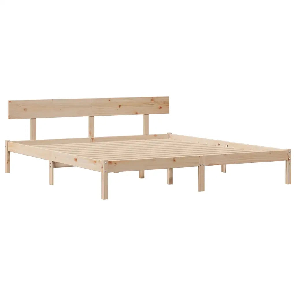 Letto Libreria senza Materasso 180x200 cm in Legno di Pino 3321840