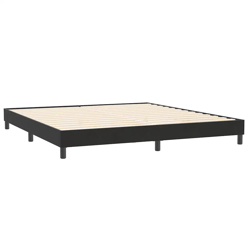 Giroletto senza Materasso-Struttura Letto Nero 200x220 cm in Velluto