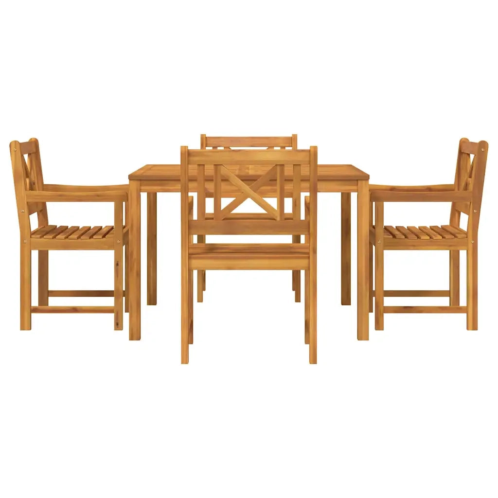Set da Pranzo per Giardino 5 pcs Marrone 3375659