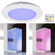 KIT cromoterapia pannello LED slim incasso 8W RGB RGBW luce colorata box doccia 24V