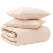 Set di Piumoni 2 pz 155 x 220 cm Tutte le stagioni Beige 3431666