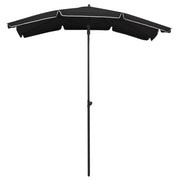 Ombrello | Parasolne da Giardino con Palo 200x130 cm Nero